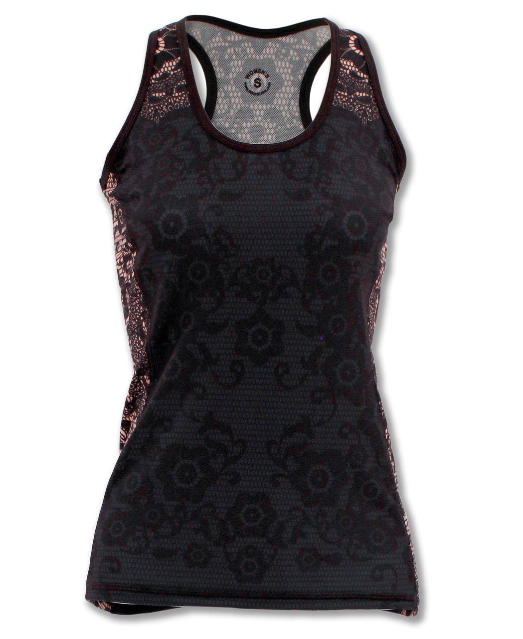 lace up black tank