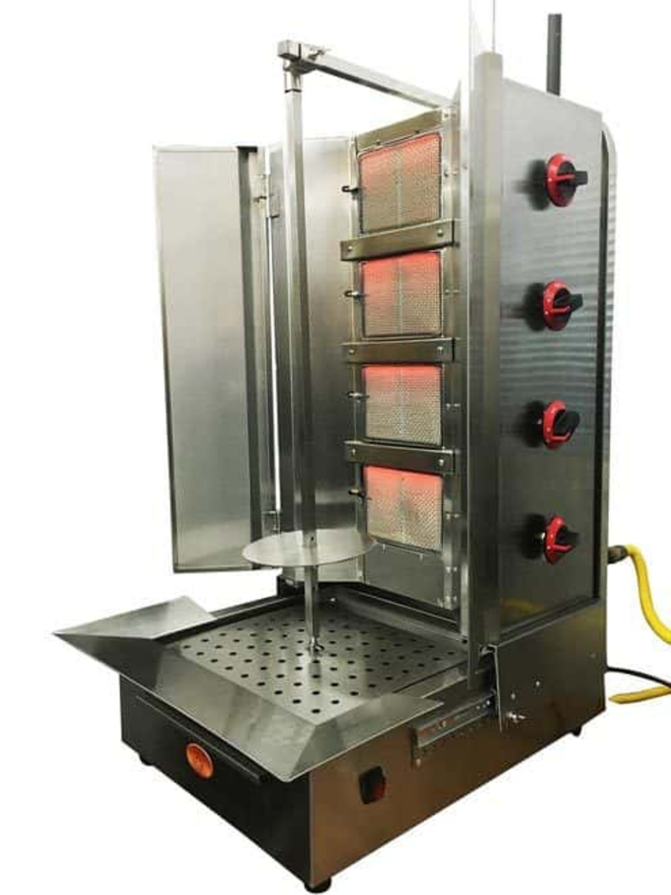 for Shawarma Commercial 4 Zone 54,000 BTU Gas Vertical Broiler Rotisserie Oven Machine Cooker Gyro Tacos Al Pastor Doner Kebab