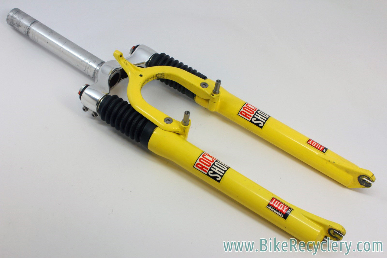 Vintage Rockshox Judy SL Fork 26", 1 1/4" 63mm Yellow, Fresh Rebuild