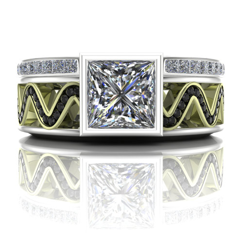Engagement Ring Square 1 Carat Diamond
