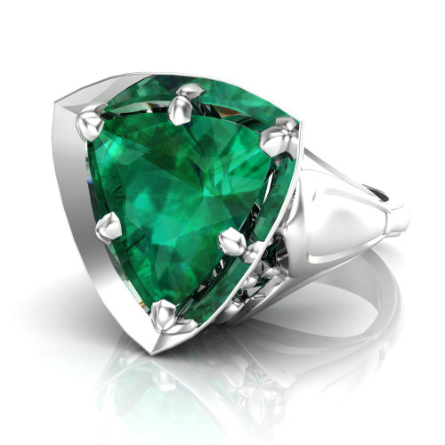 Trillion Butterfly Ring with Protective Setting