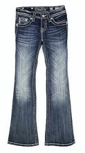 Girls Miss Me Jeans, Gold Sequins Distressed Pocket