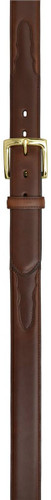 Men's 3D Belt, Solid Brown, Gold Buckle