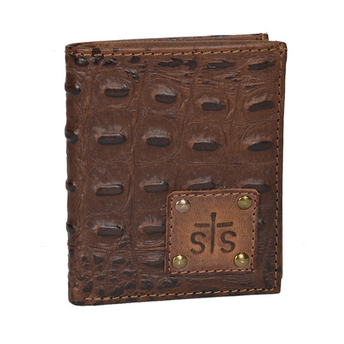 Men's STS Wallet, Distressed Brown Leather/Trifold, Foreman's