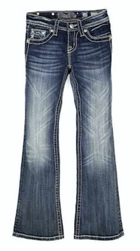 Girls Miss Me Jeans, Gold Sequins Distressed Pocket