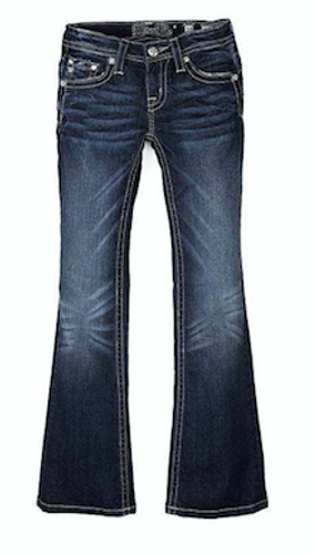 Girls Miss Me Jeans, Rose Gold