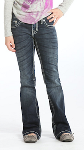 Girls Rock & Roll Jean, Medium Wash, Silver Arrow