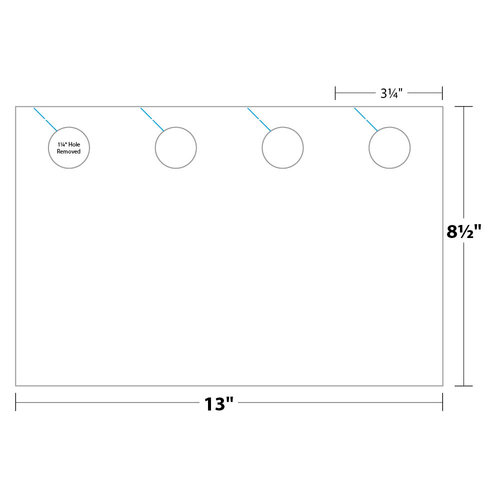 3.25" x 8.5" Door Hanger on 8.5" x 13", 80 Lb. Smooth Cover, 1000/pack