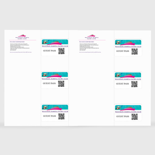 8.5" x 11" Sheet with Three Integrated Cards on 11" x 17", White 10 Mil. Synthetic Paper, 100 Sheets, 600 Cards/Pack