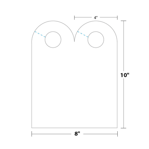 4" x 10" Door Hanger on 8" x 10", 80 Lb. Smooth Cover, 500/pack