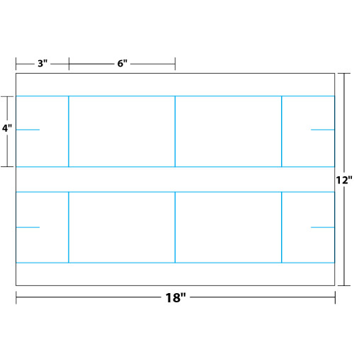 4" x 3" x 6" Lift Off Table Tent on 12" x 18", White 14 Pt. Invercote, 100 Table Tents/Pack