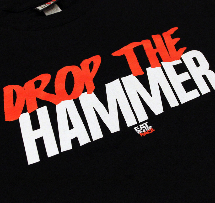 Drop The Hammer T-Shirt | Black - Eat Sleep Race