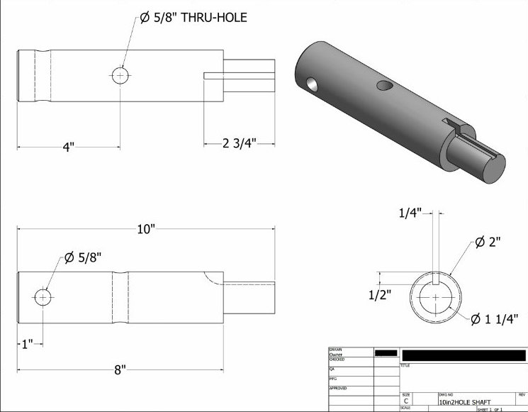 Custom Metal Work Drive Shafts