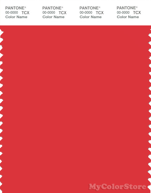 Pantone Smart 17 1664 Tcx Color Swatch Card Pantone Poppy Red
