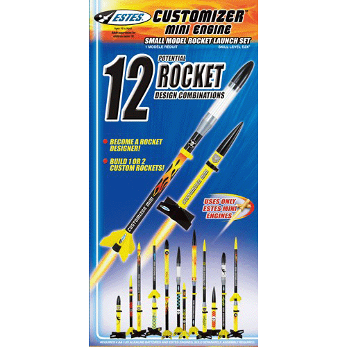 Launchpad2000 Customizer Mini Flying Model Rocket Launch Set Estes