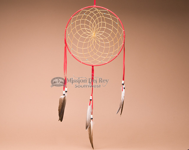 Native American Shoshone Dreamcatcher 10" Red (dc104) Mission Del