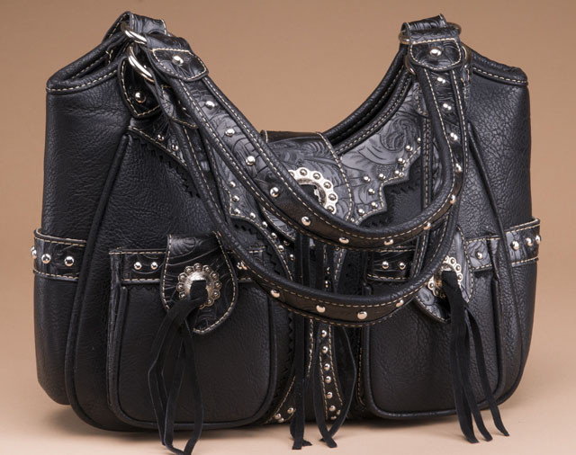 Western Style Concealed Carry Purse Black