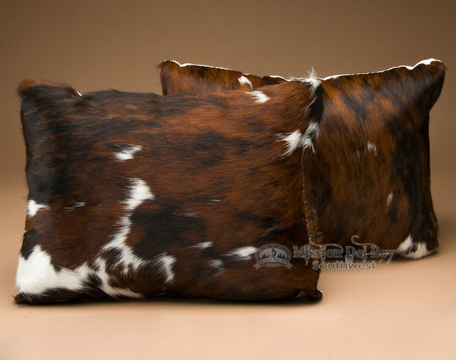 cow hide couch pillows