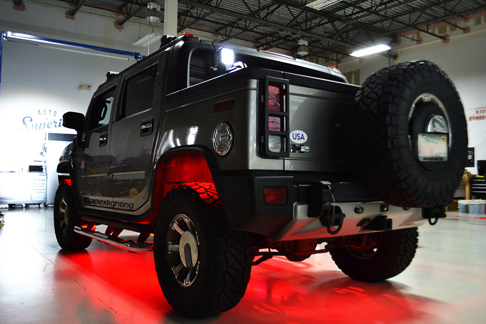 Hummer H2 gets lots of Rigid LED Lights Installed ApexLighting