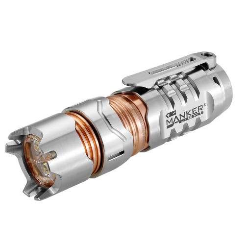 Manker Timeback II Burnt Titanium 予備テール付 Manker Timeback II 2200 Lumen Titanium Spinner Flashlight is