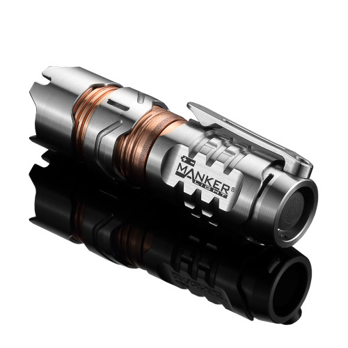 Manker Timeback II 2200 Lumen Titanium Spinner Flashlight is
