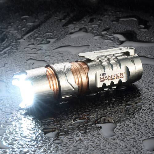 Manker Timeback II 2200 Lumen Titanium Spinner Flashlight is