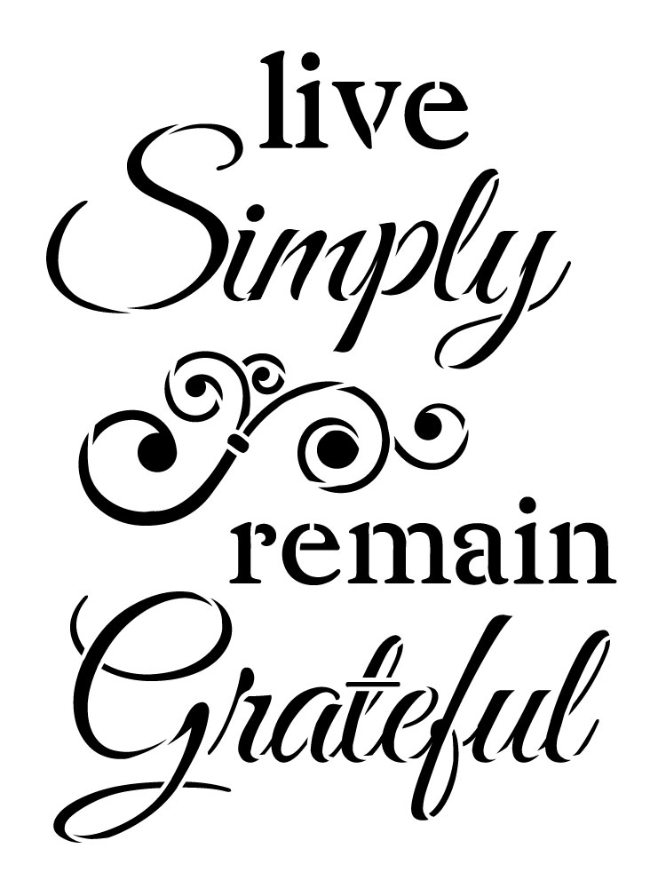 live simply remain grateful word stencil 9 x 12 stcl12252 by believe