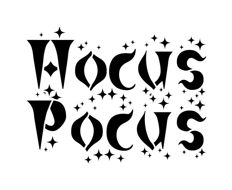 Hocus Pocus Word Stencil 5 1/2" x 4 1/2" STCL1273_1 by StudioR12
