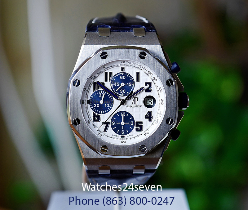 FS AUDEMARS PIGUET ROYAL OAK OFFSHORE CHRONOGRAPH WHITE & NAVY 42MM ...