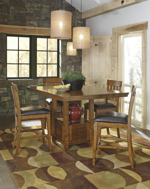 The Ralene Dining Room Counter Hight Extension Table Medium Brown The Ralene Dining Room Counter Hight Extension Table Medium Brown