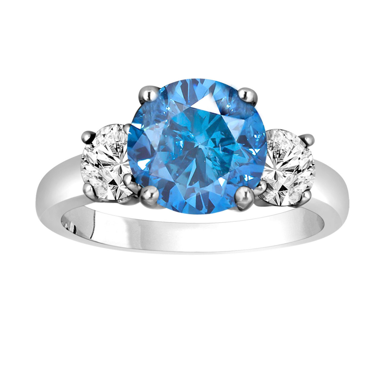 blue stone engagement ring