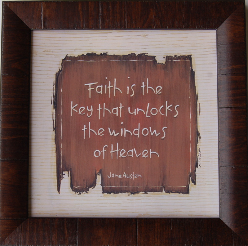 Faith is the Key Unlocks Windows of Heaven Framed Quote