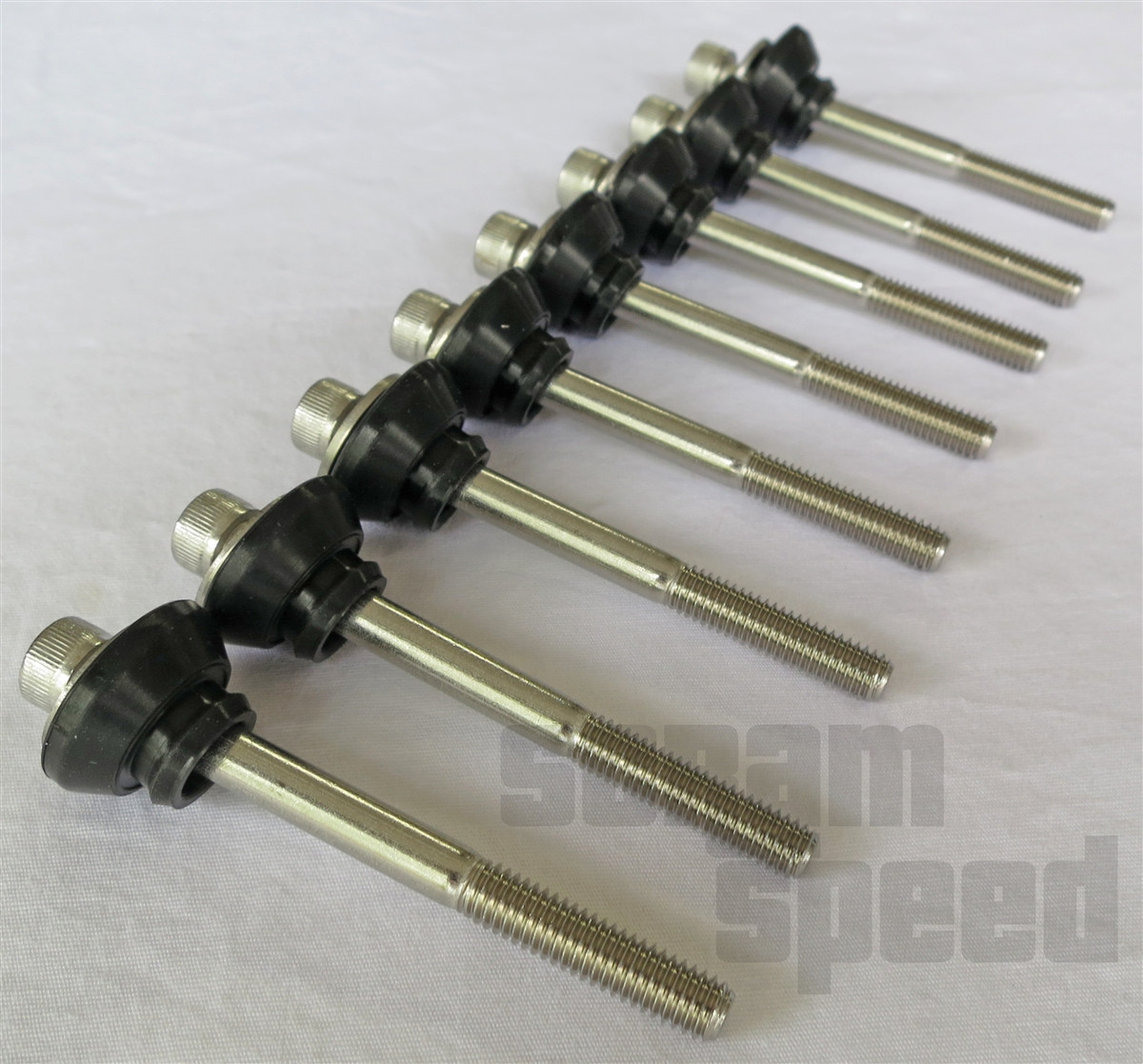 Stainless ls valve cover bolts and grommet kit scram speed