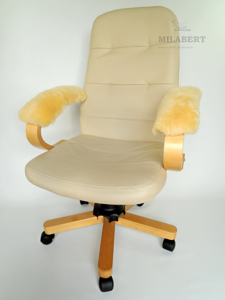 Genuine Medical Sheepskin Armrest Cover Pad For Office