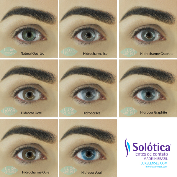 Solotica Hidrocor, Hidrocharme and Natural Lenses on Brown Eyes Tried