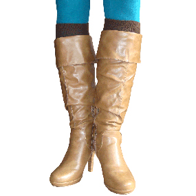 boot socks Solid Brown Boot Socks