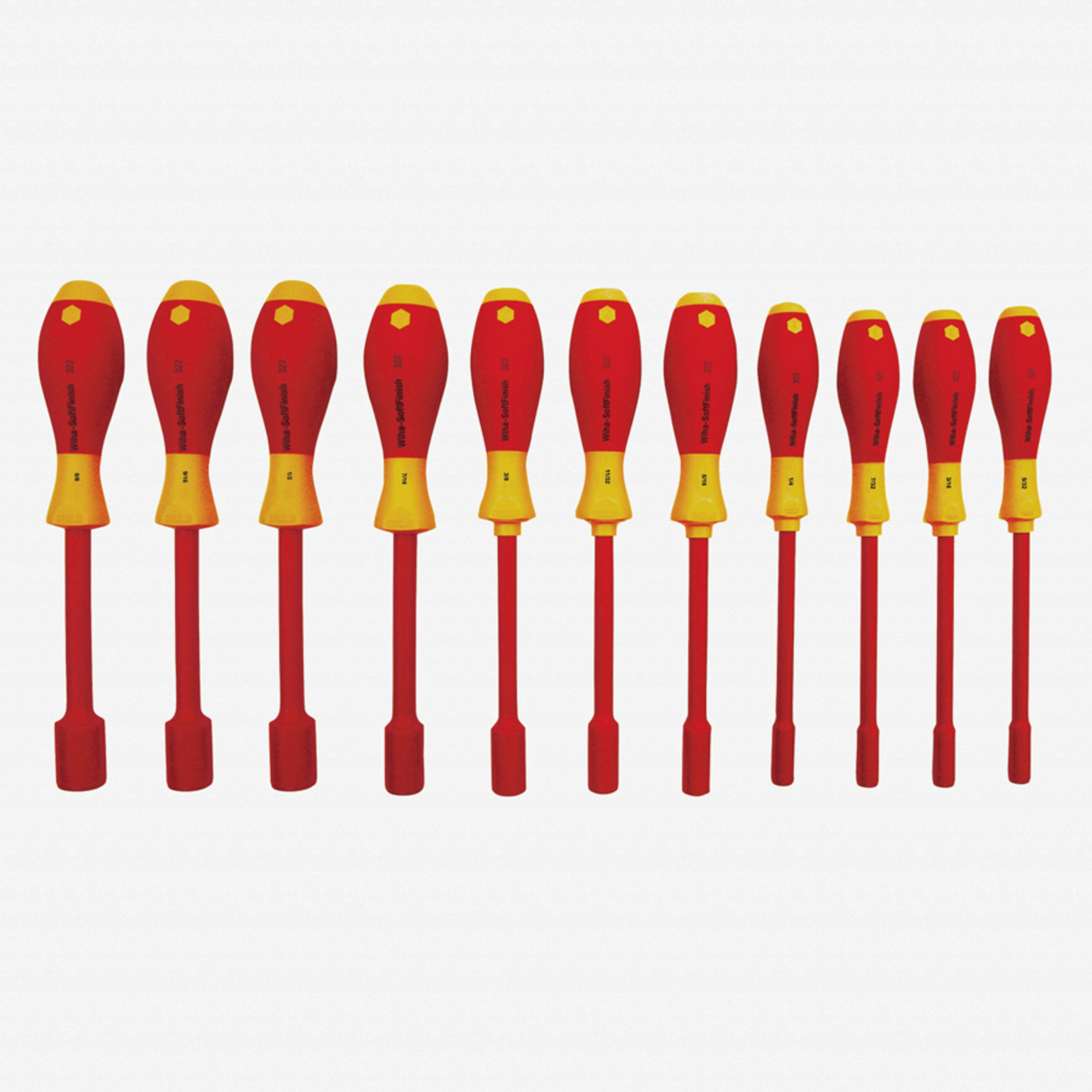 Wiha 32296 Insulated Nut Driver Inch 11 Pc Set