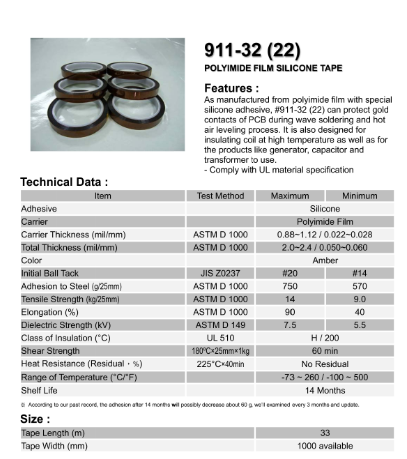 Conformal Coating Masking Tape, Laser Cut (3M Type 401)