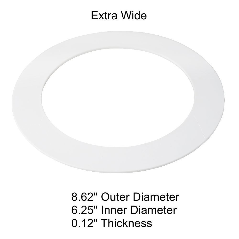 oversized white goof trim ring for 5 6 8 inch recessed can down