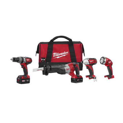 Milwaukee M18™ COMBO CMPT HMR DR/SWZL/1/4 HEX IMP DR/LGT/CHGR/2 BAT Milwaukee M18™ COMBO CMPT HMR DR/SWZL/1/4 HEX IMP DR/LGT/CHGR/2 BAT