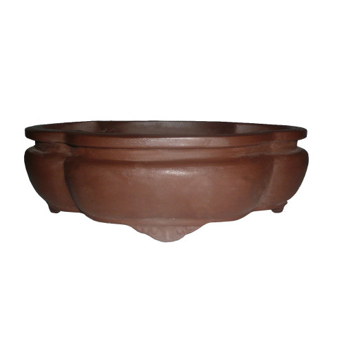 Unglazed Lotus Bonsai Pot