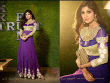 Shipa Shetty Replica Purple Gown