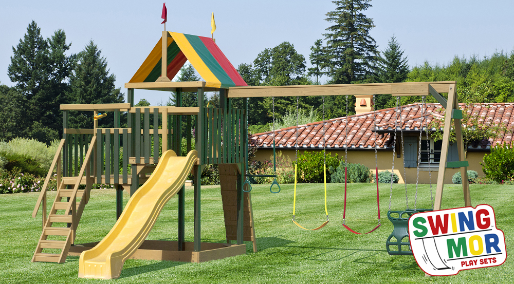Wood & Vinyl Swing Sets, Rubber Mulch & curbing Wayside Lawn Structures