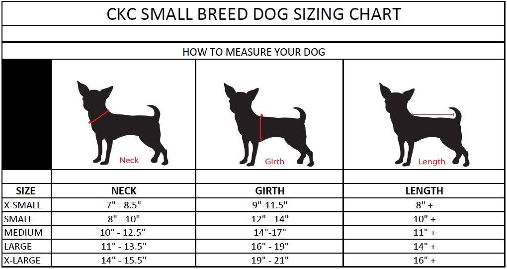 size charts large dog size chart