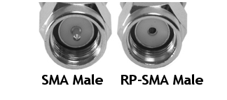 SMA Male vs Reverse Polarity SMA Male Coax Connectors