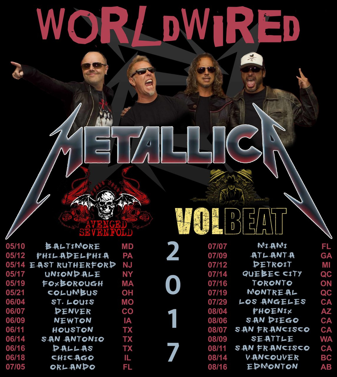 Metallica Tour Worldwired Metallica Tour Worldwired