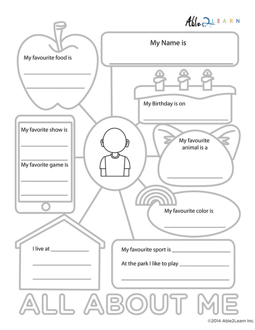 This is a photo of Remarkable All About Me Page Printable It's just an image of Remarkable All About Me Page Printable