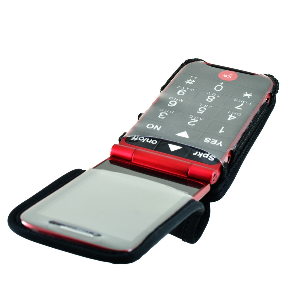 Jitterbug Flip Cell Phone Heavy Duty Nylon Fitted Case with Rotating