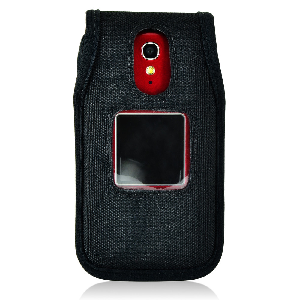 Jitterbug Flip Cell Phone Heavy Duty Nylon Fitted Case with Rotating