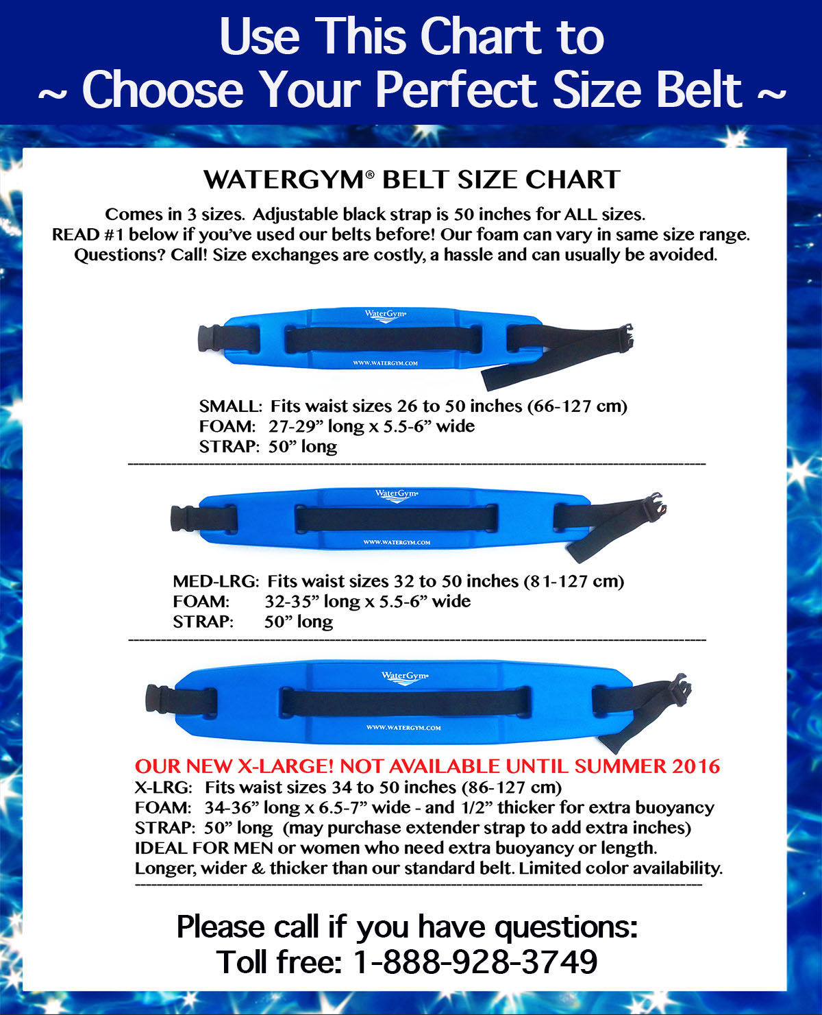 WaterGym® Water Aerobics Flotation Belt FREE SHIPPING!